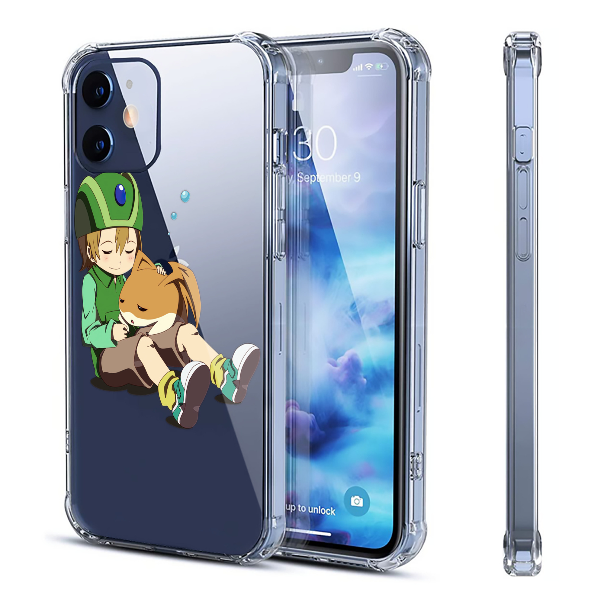 （画像用） Digimon デジタルモンスター/デジモン 【iPhone 12シリーズ対応】透明スマホケース（クリアソフトケース）